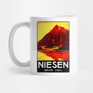 Vintage Travel Poster Niesen Switzerland Mug